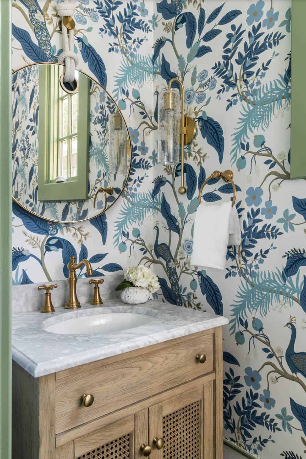 transitional style powder room