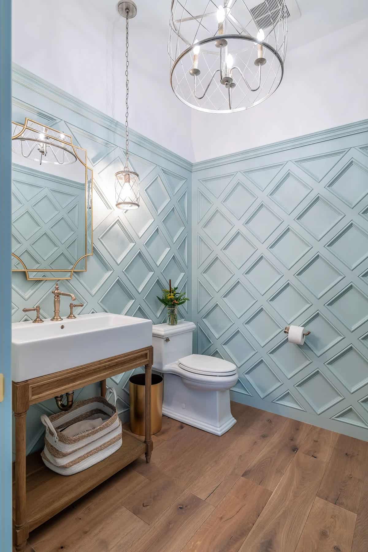 beach style powder room