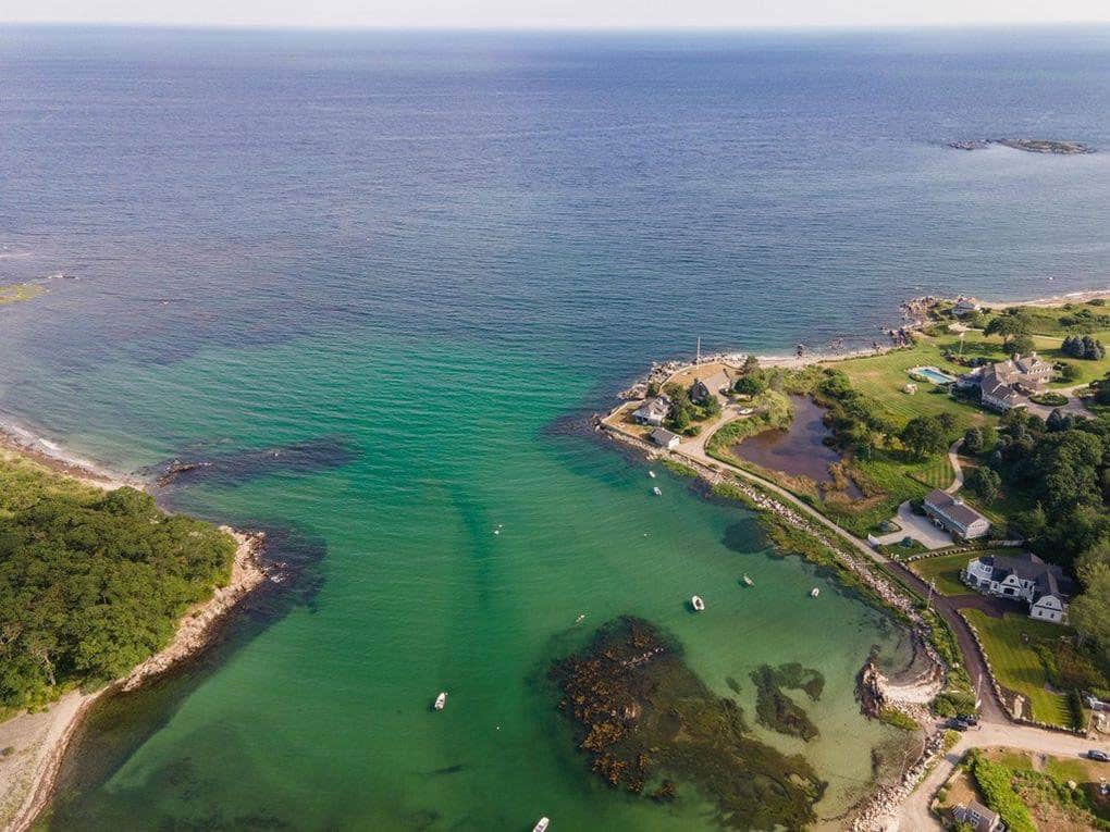 beach house exterior aerial view of the ocean