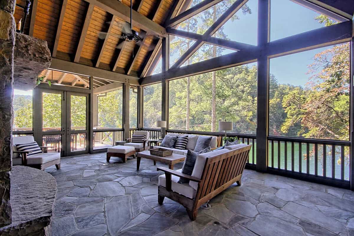 farmhouse style screened porch