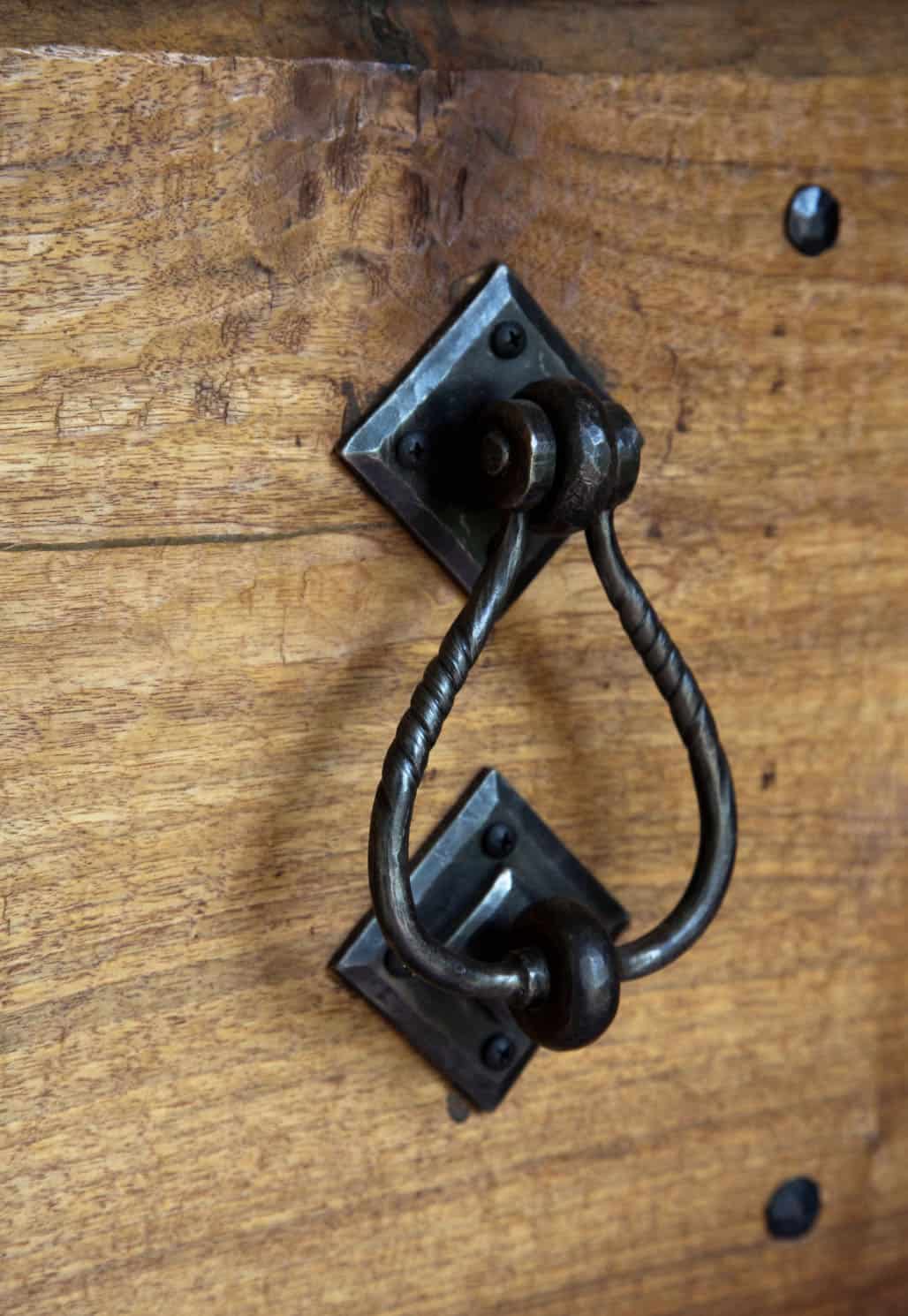 farmhouse entry door knocker detail