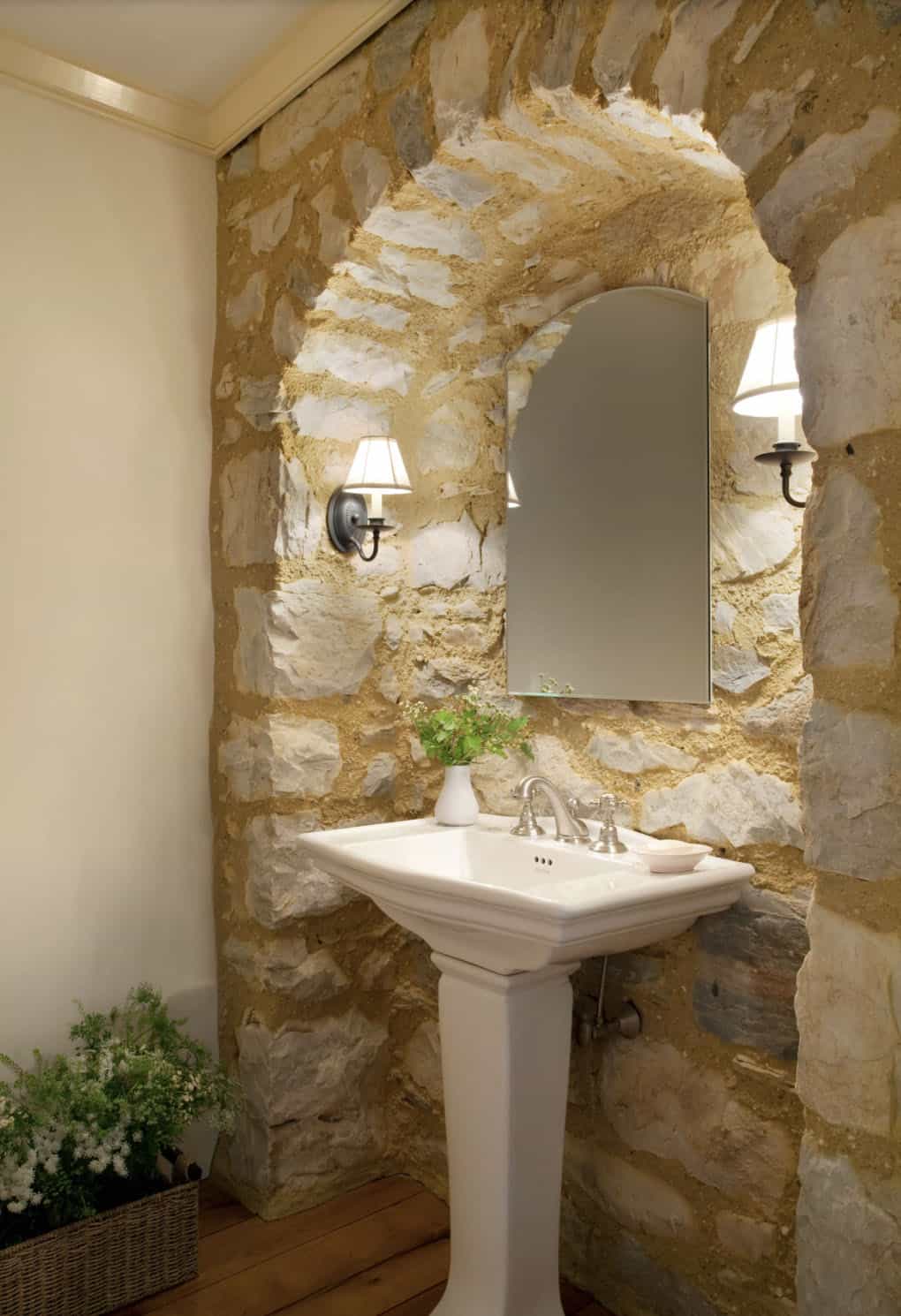 farmhouse style powder room