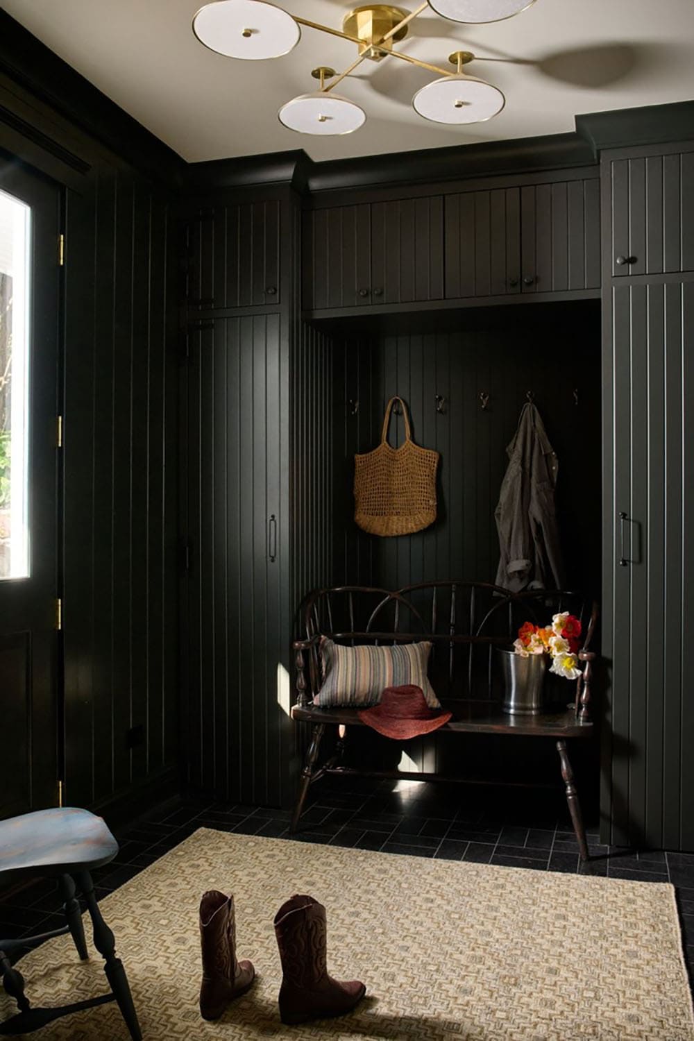 contemporary mudroom