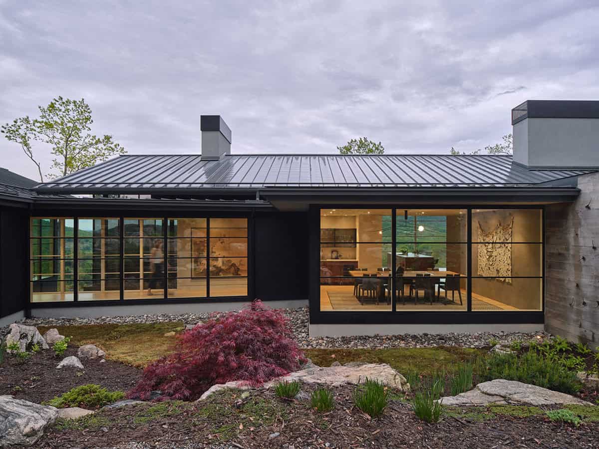 Japanese-inspired mountain house exterior