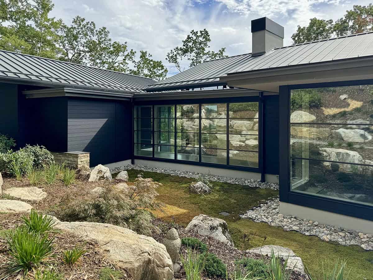 Japanese-inspired mountain house exterior