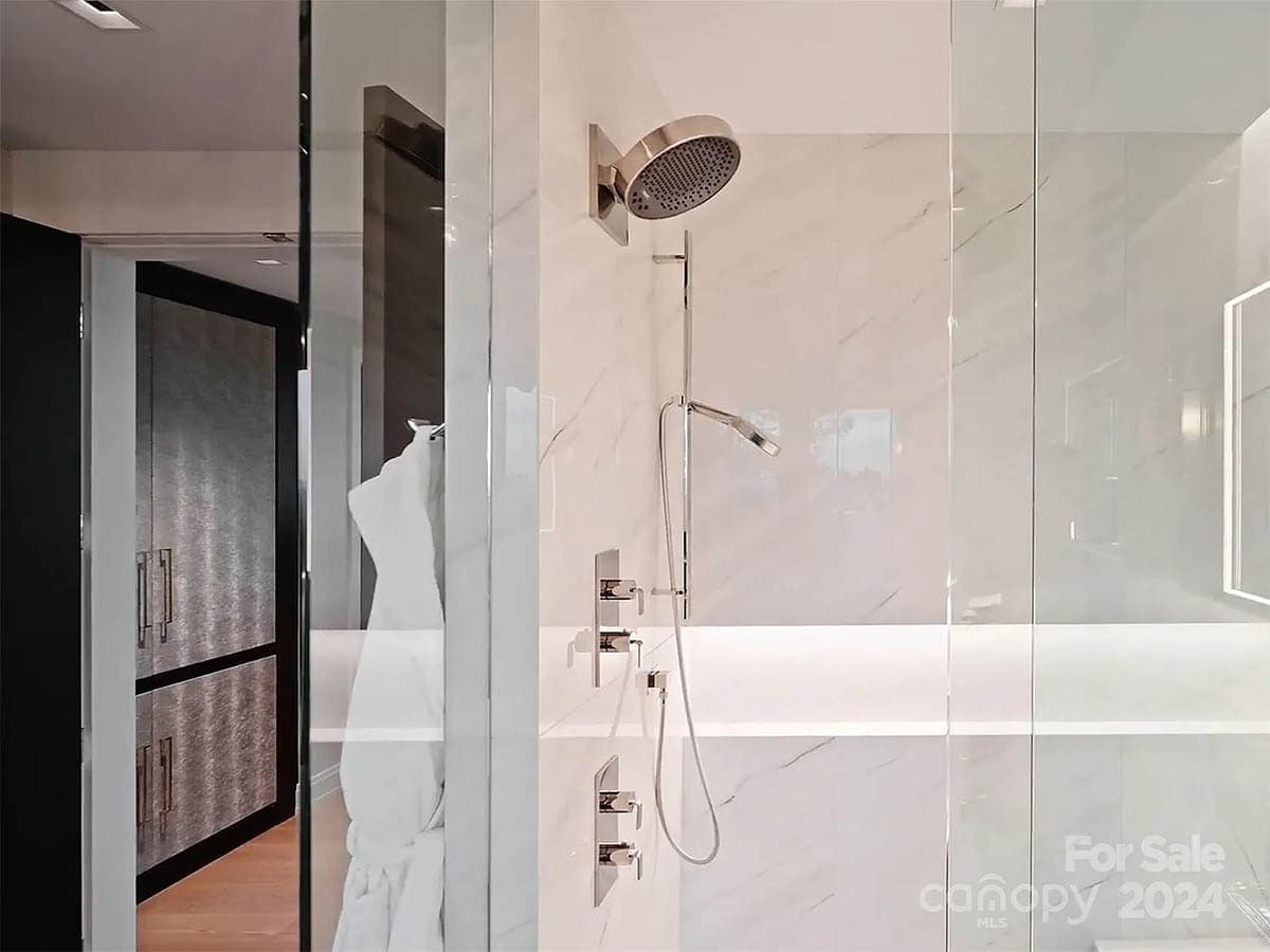 contemporary bathroom shower