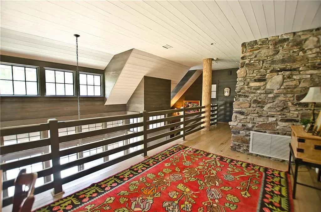 transitional style hallway