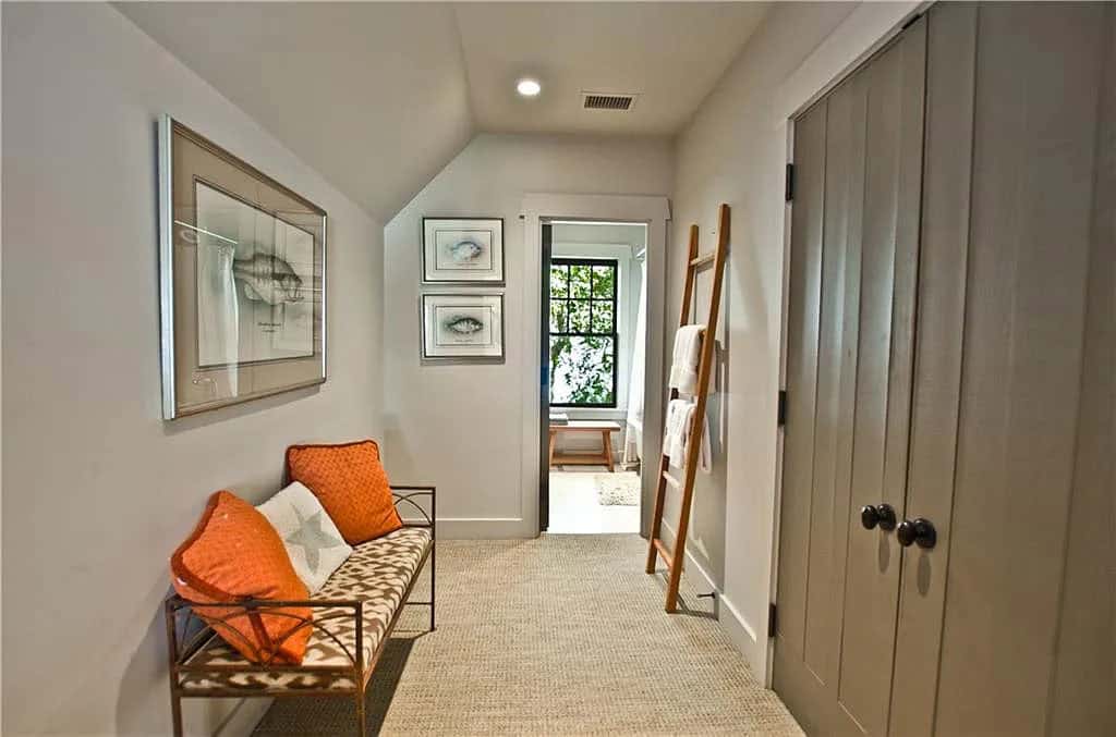 transitional style hallway