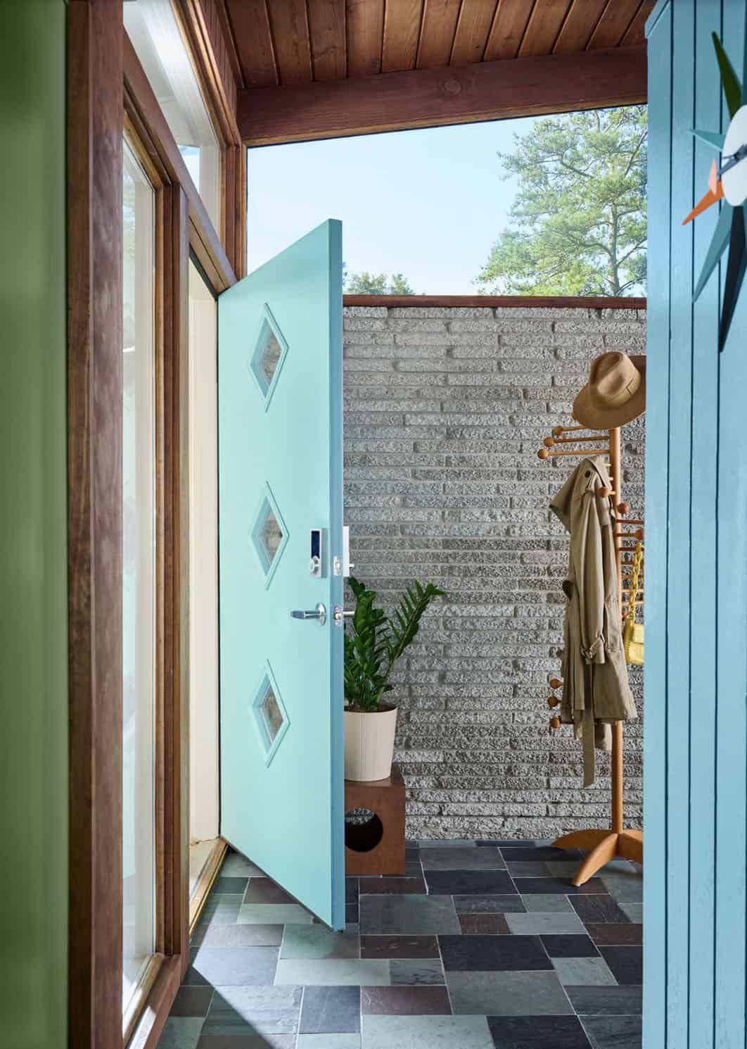 Midcentury home entry