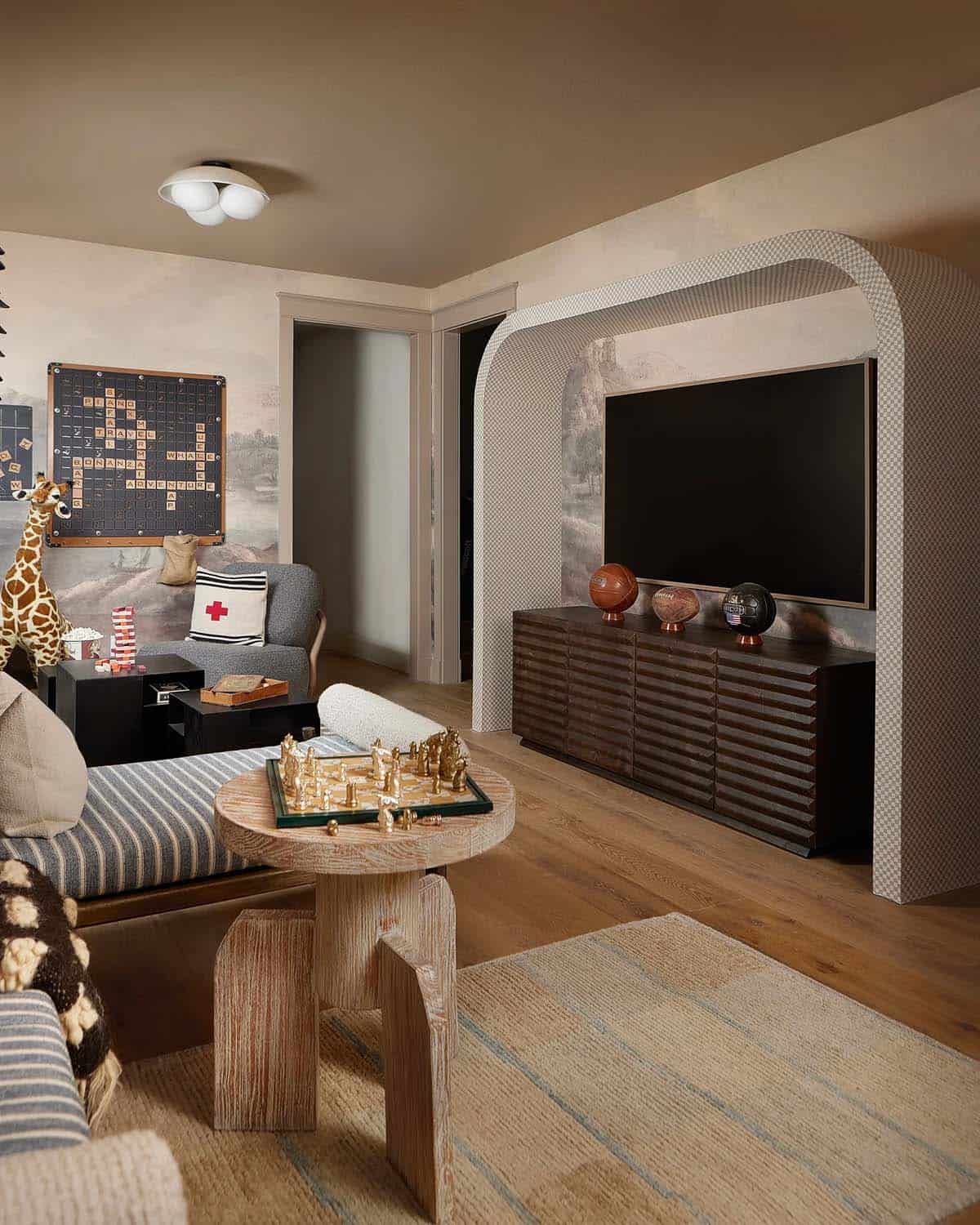 Transitional Family Room
