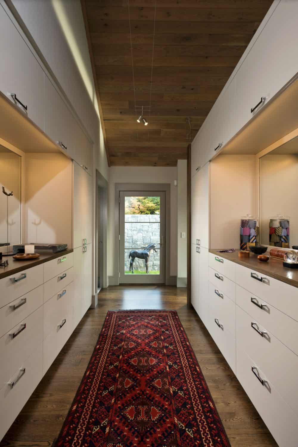 modern farmhouse style walk-in closet