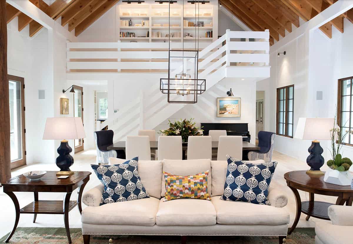 modern farmhouse style great room
