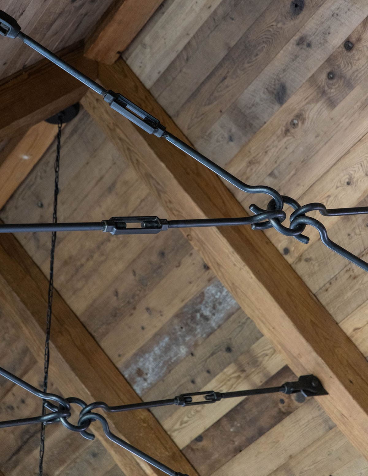 modern rustic ceiling detail