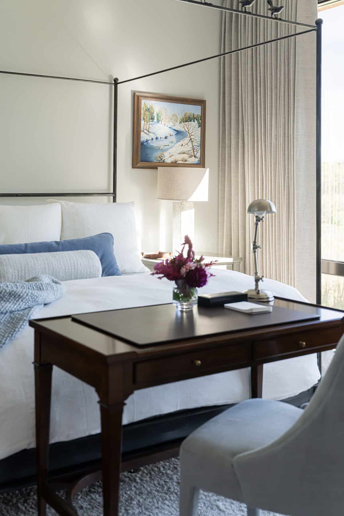 transitional style guest bedroom