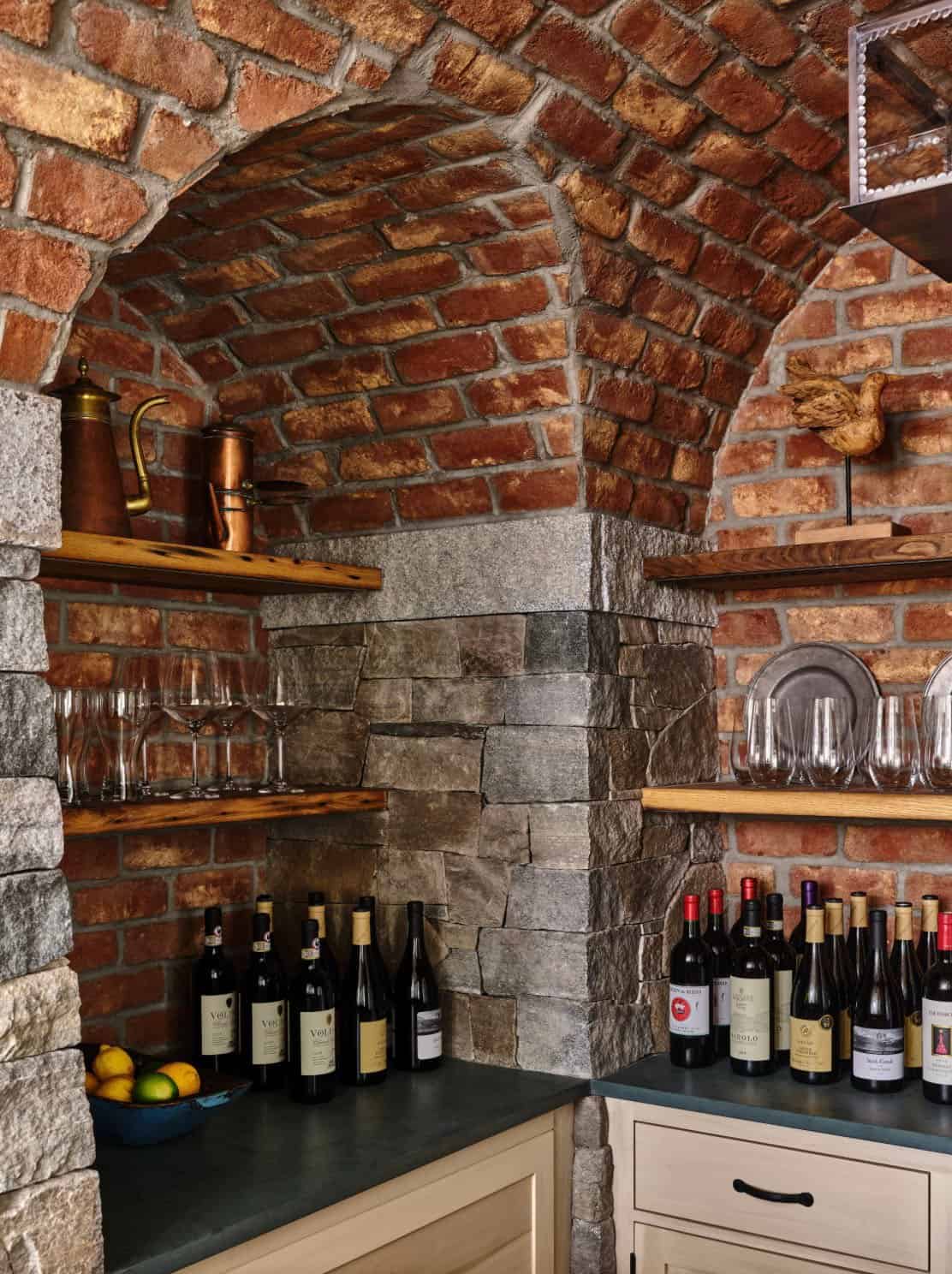 farmhouse style wine cellar