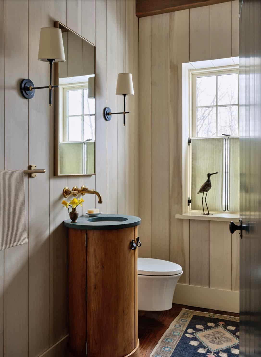 farmhouse style powder room