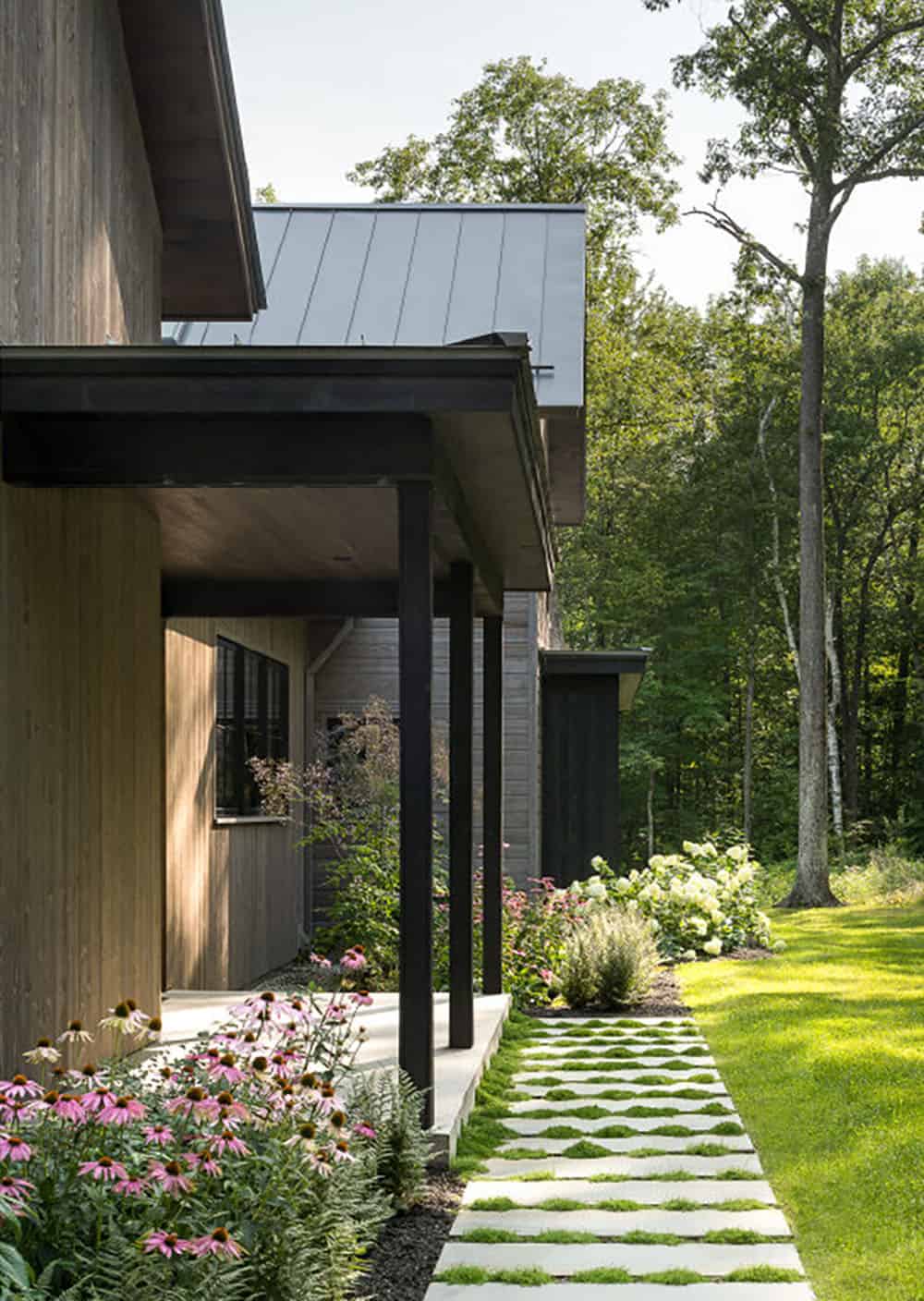 modern rustic home exterior entry