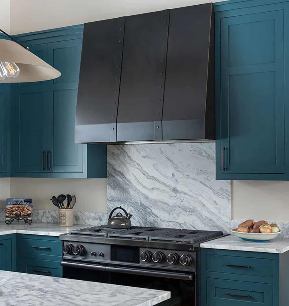 modern rustic kitchen range wall