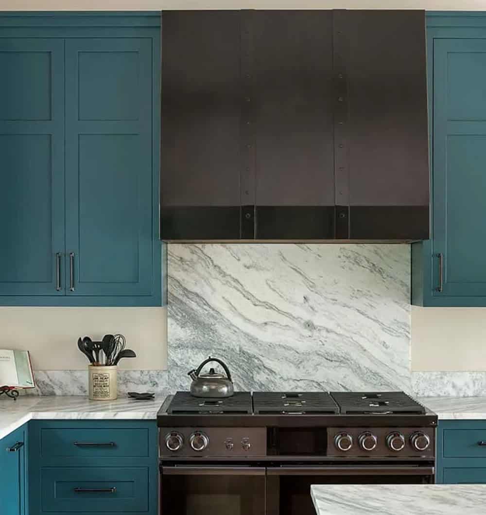 modern rustic kitchen range wall