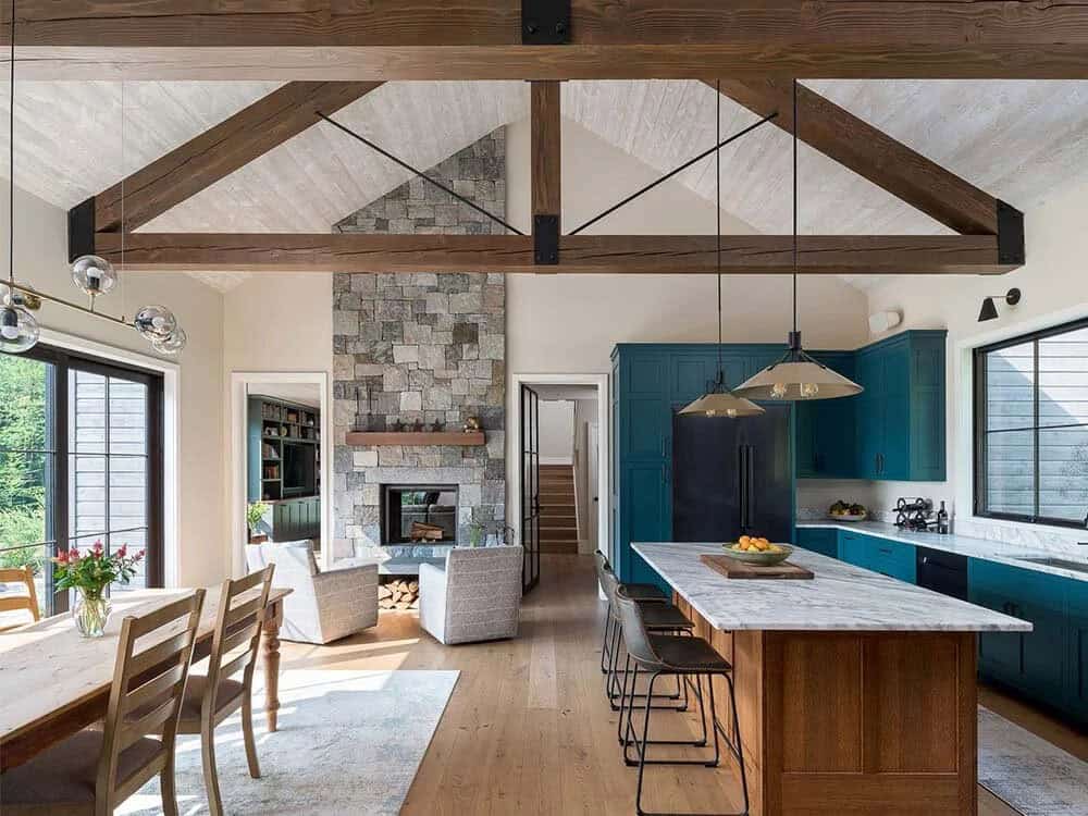 modern rustic great room