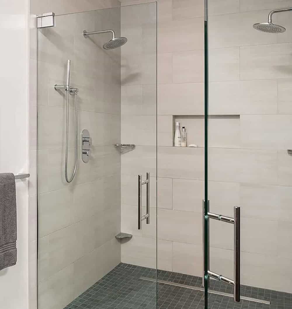 modern rustic bathroom shower