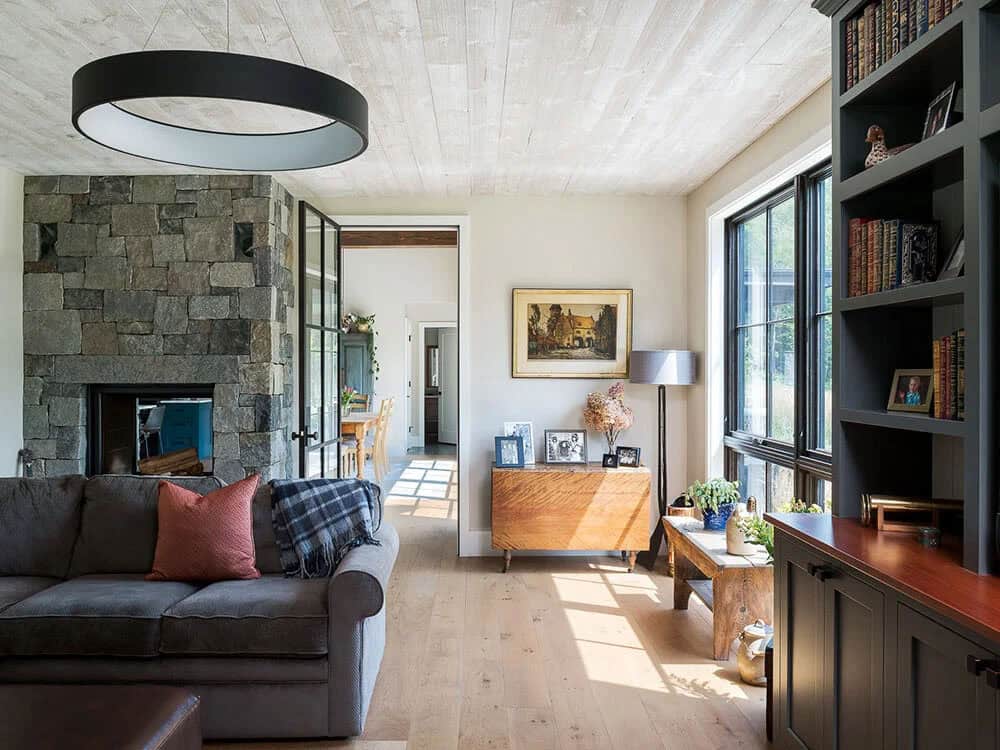 modern rustic great room