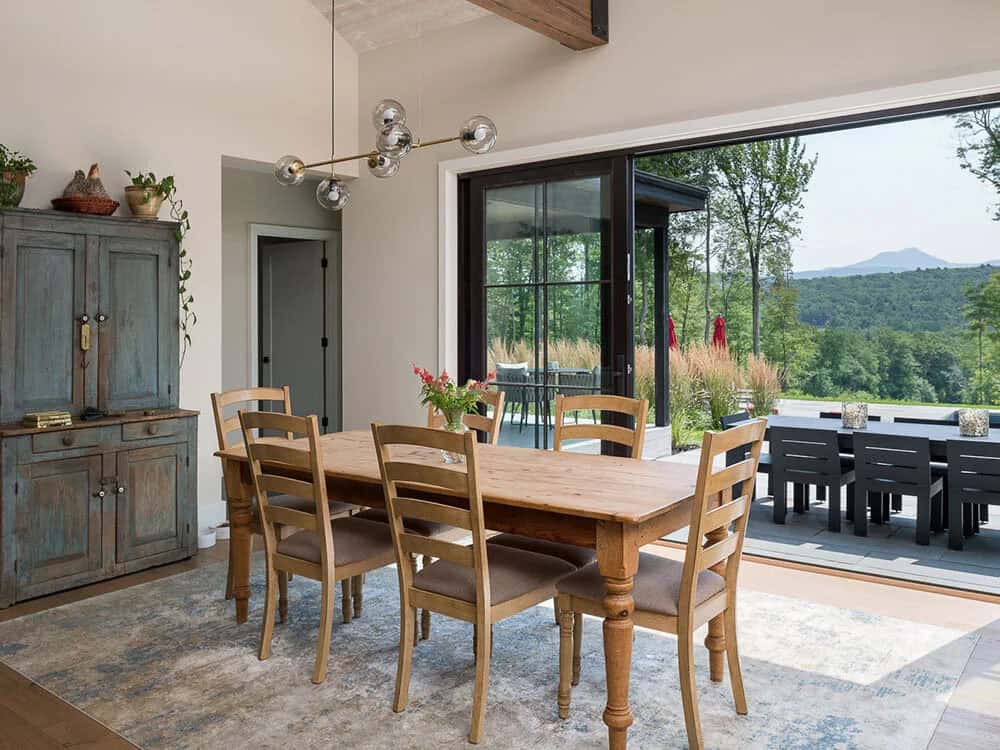 modern rustic dining room