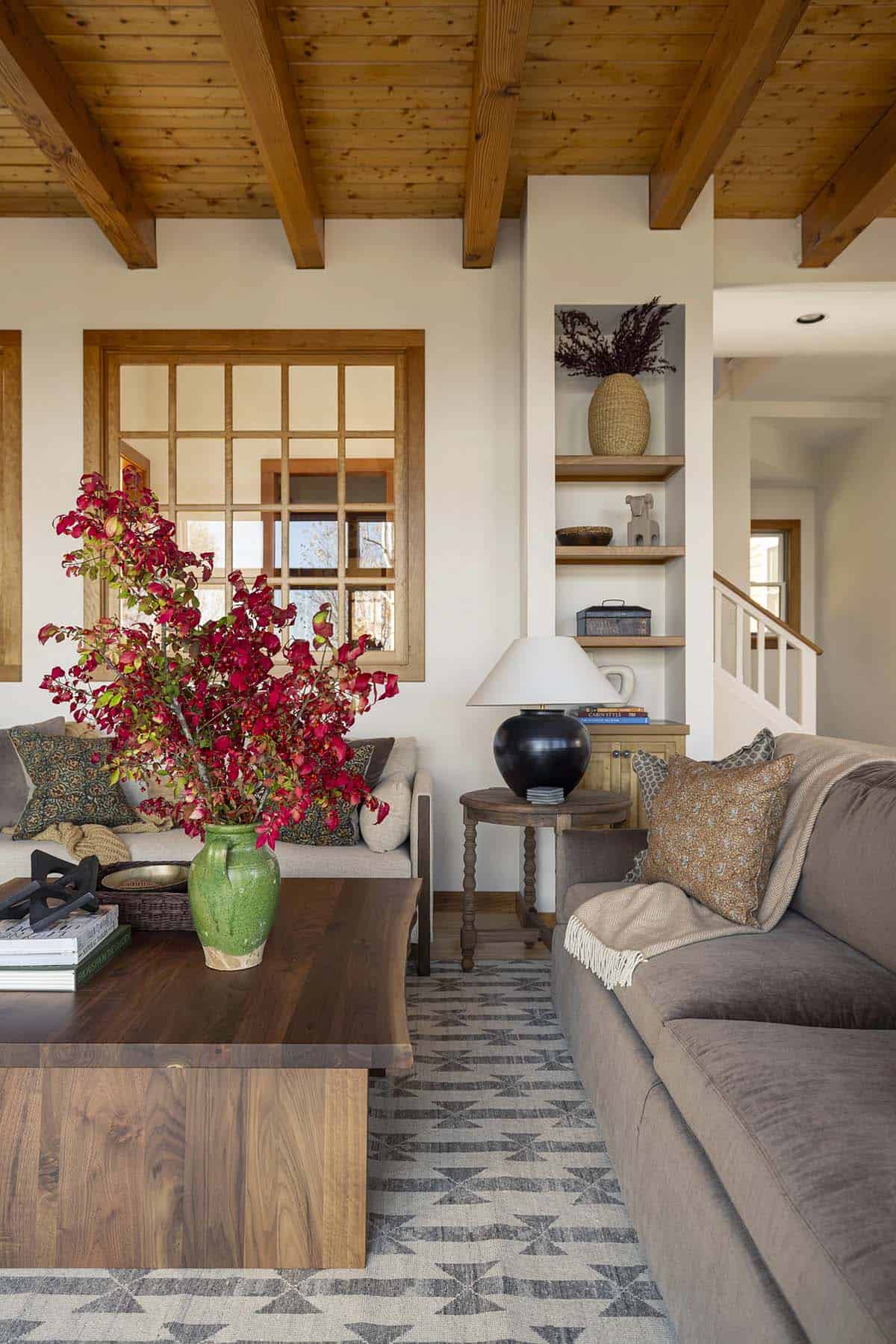 modern rustic living room