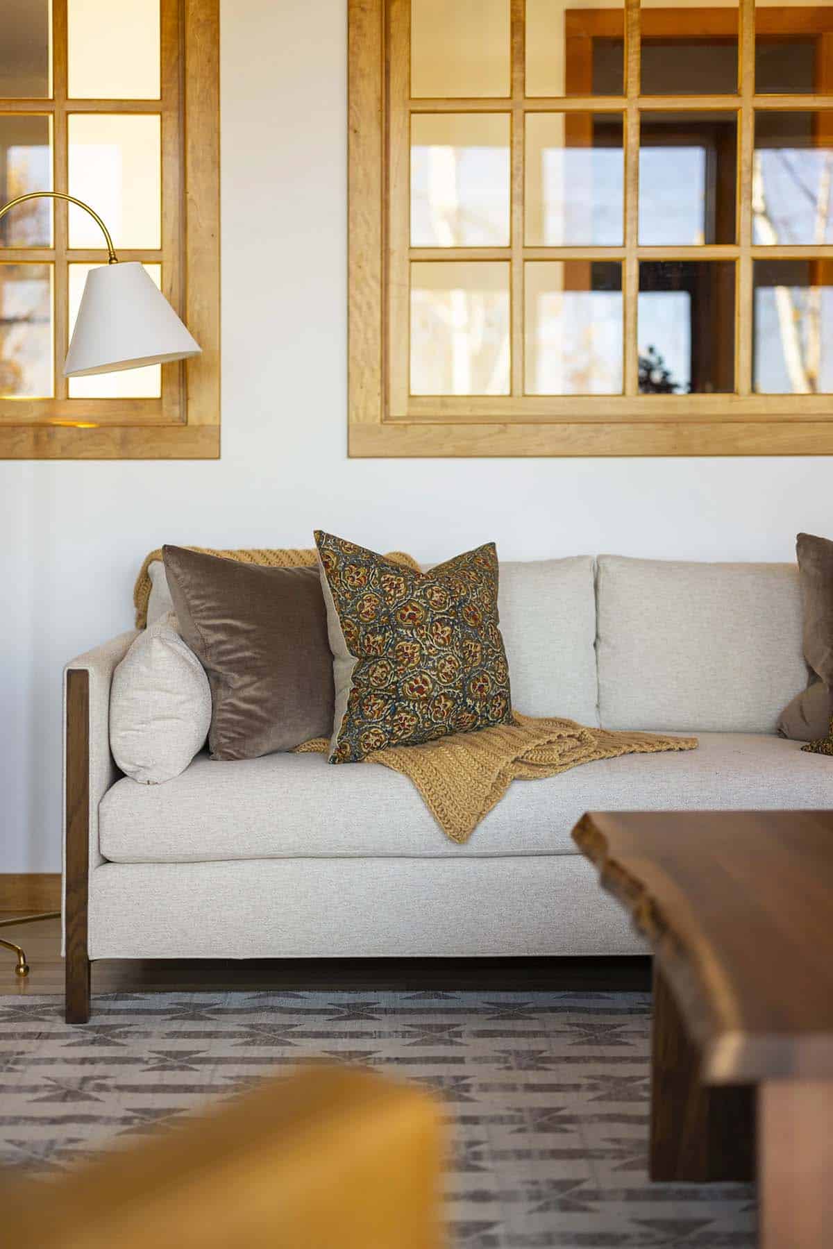 modern rustic living room