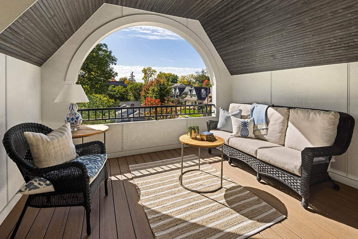 modern bedroom private covered patio