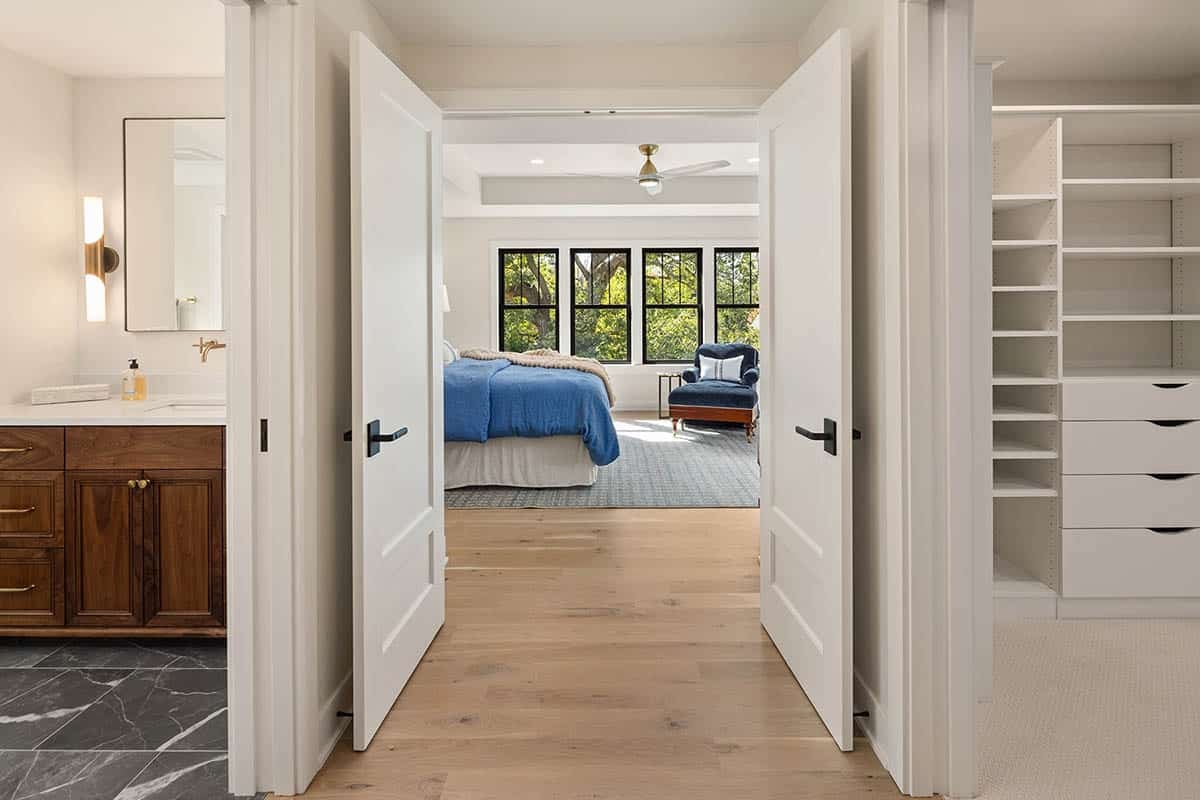 modern bedroom entry hallway