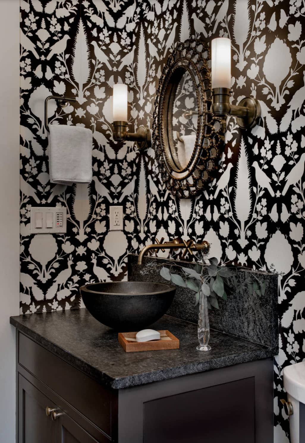 Craftsman style powder room