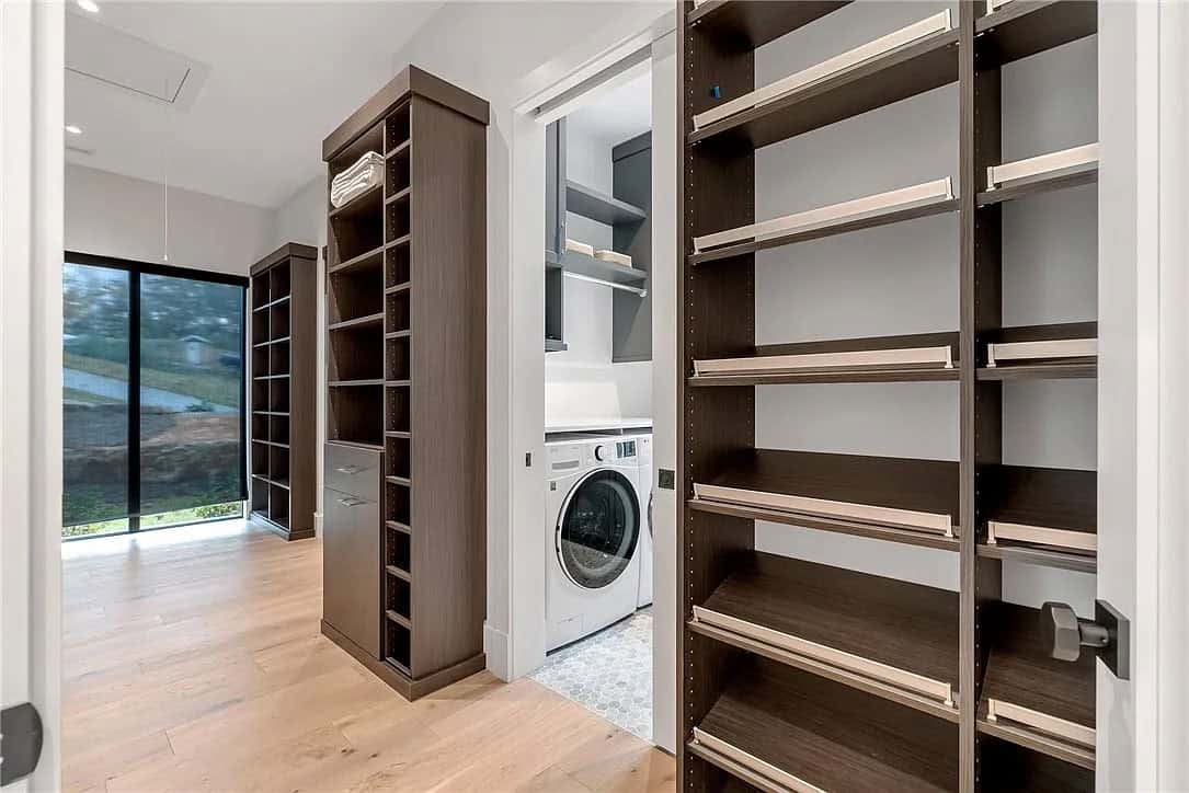 contemporary walk-in closet
