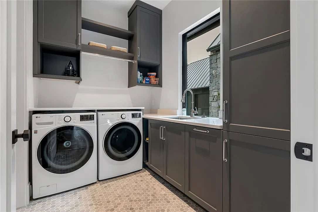 contemporary laundry room