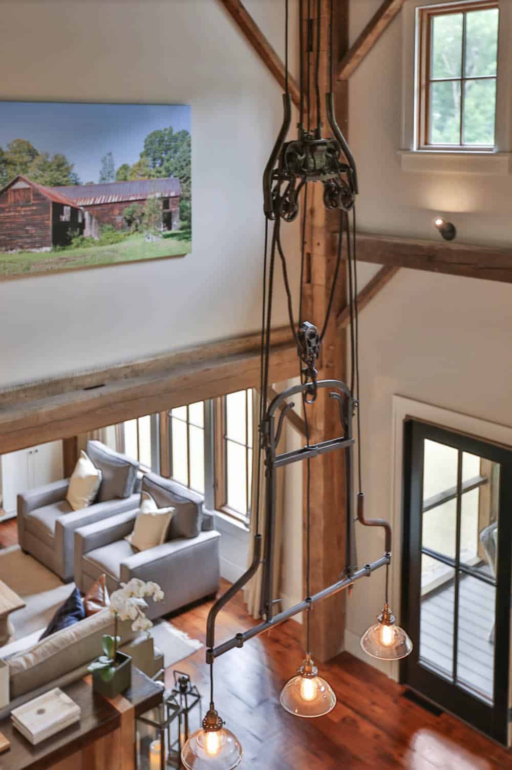 farmhouse style dining room overhead view