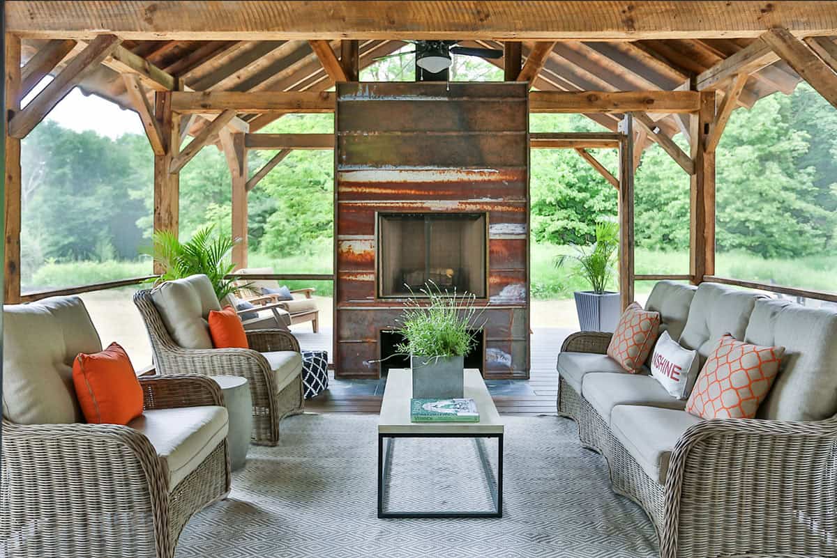 farmhouse style screened porch