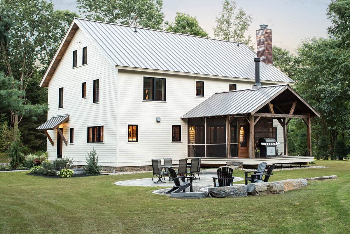 barn house exterior backyard view