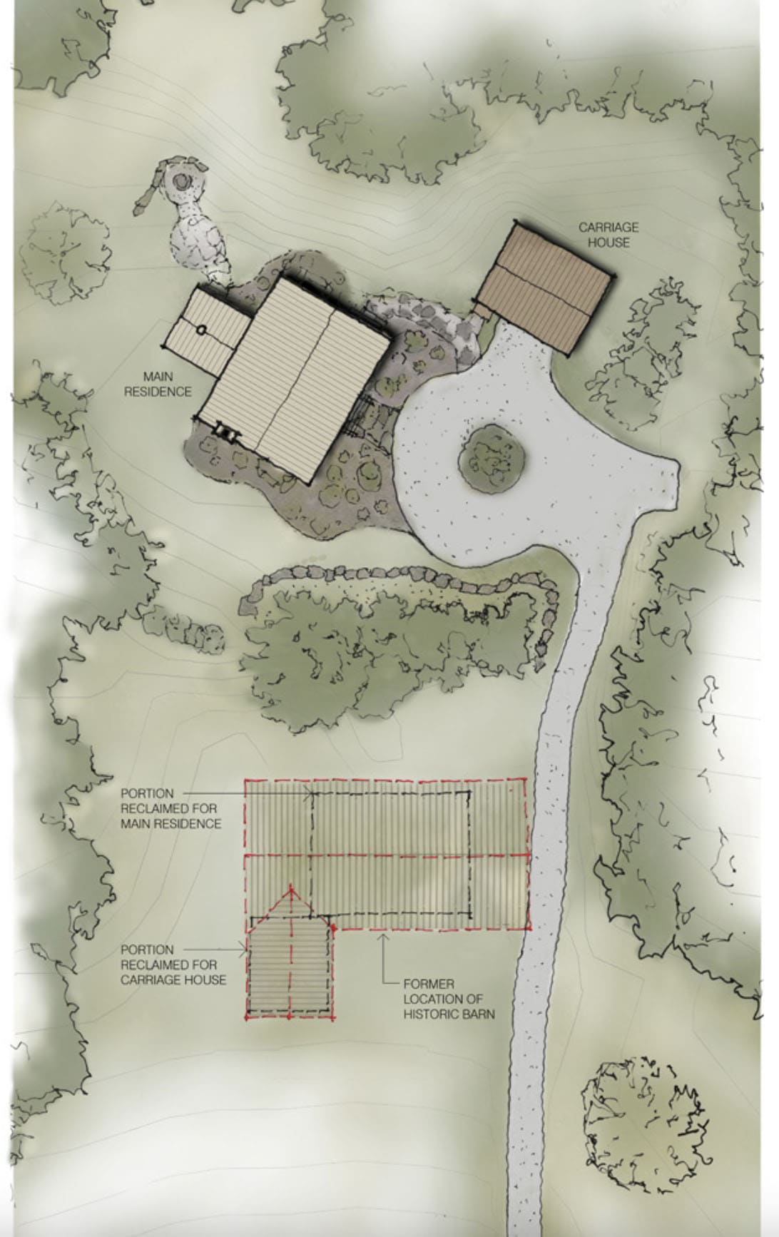barn house site plan