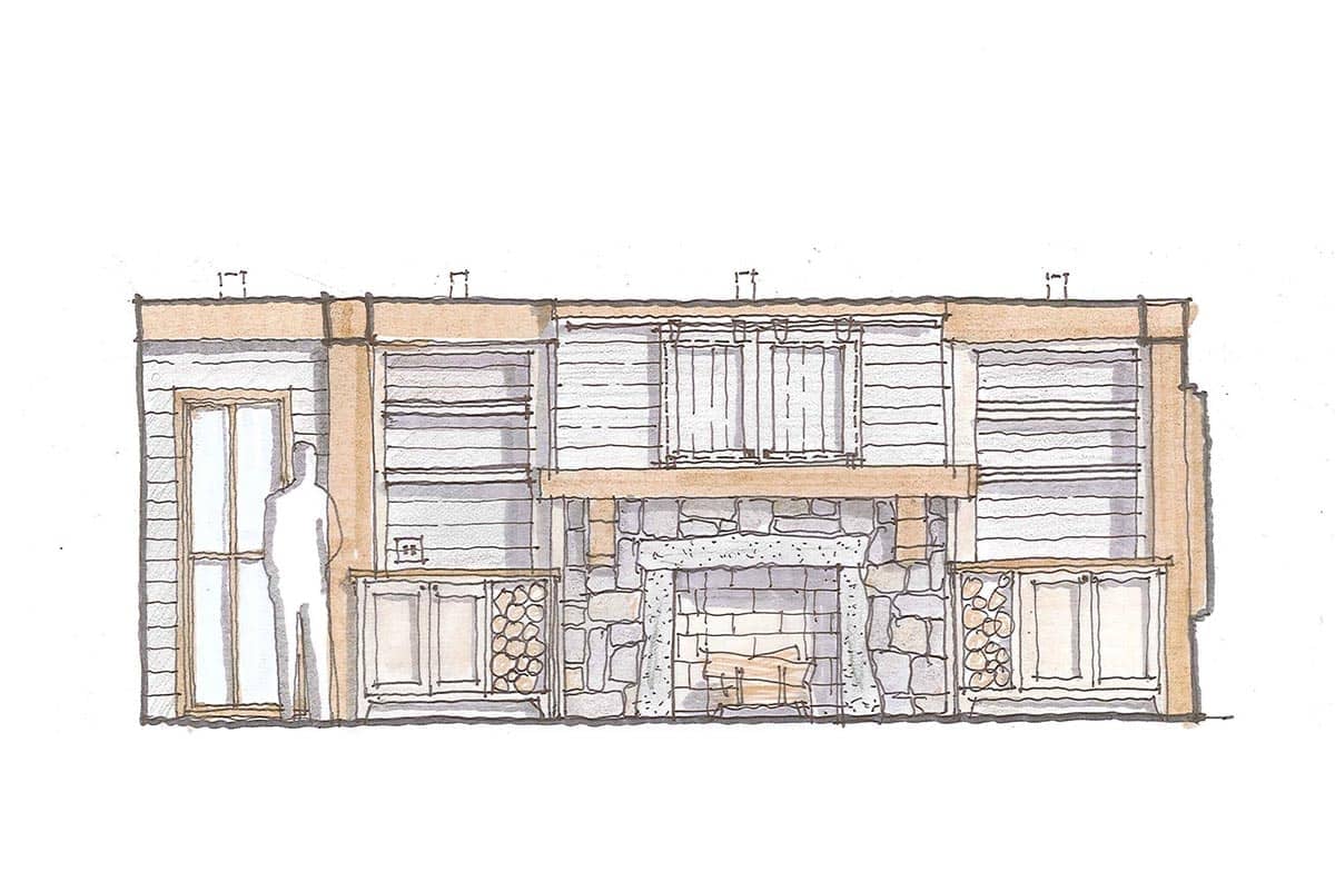barn house sketch