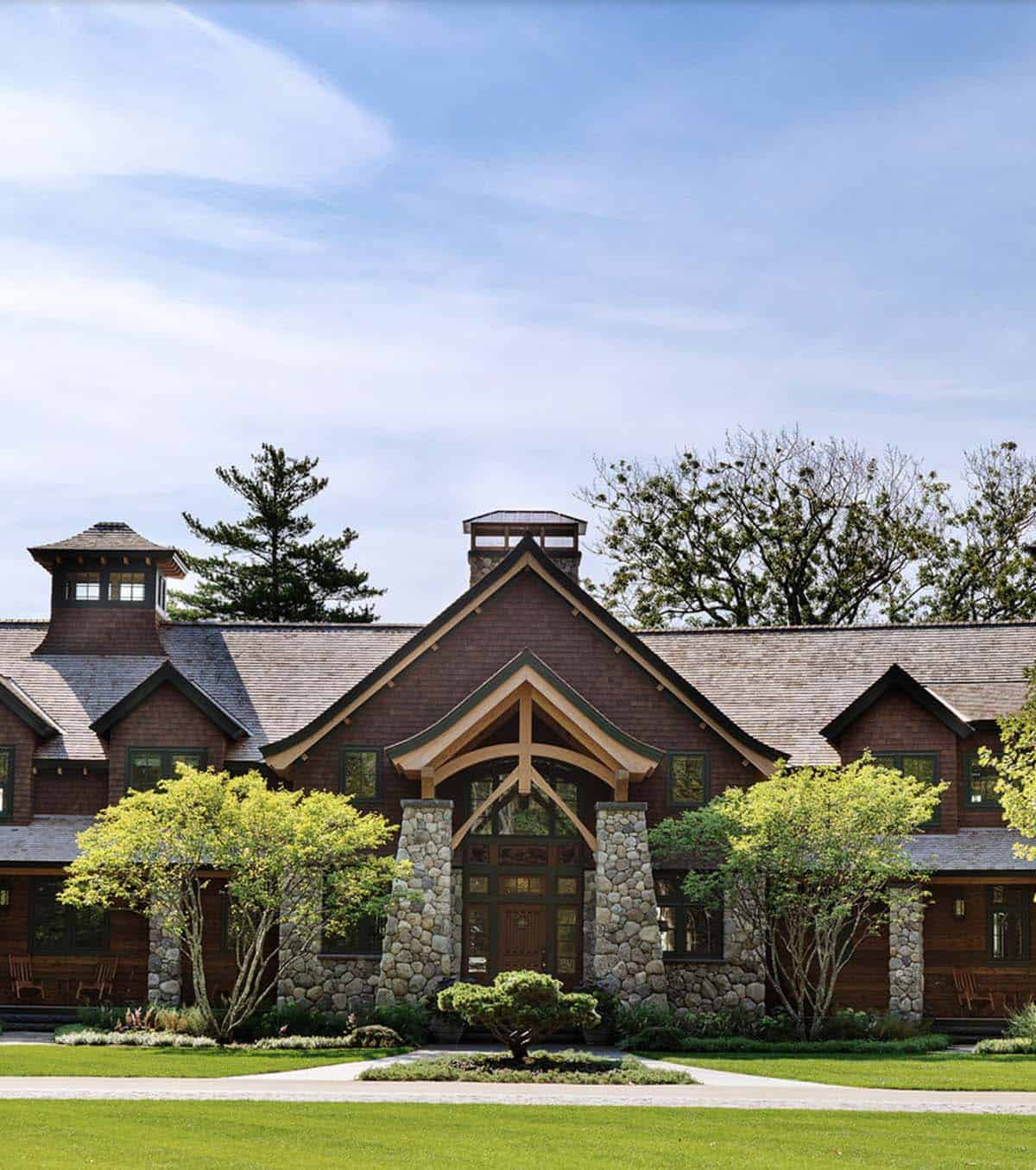 rustic lodge-like house exterior