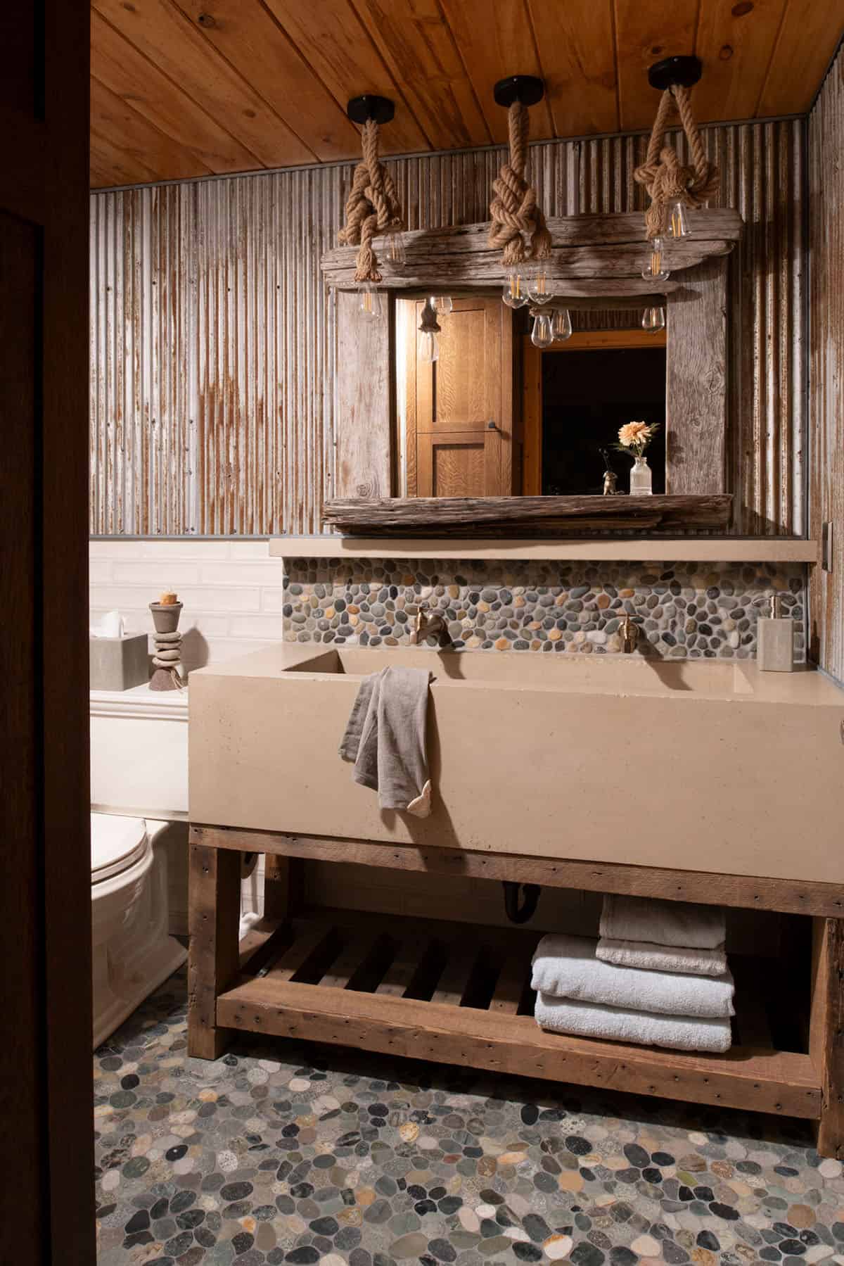 rustic bathroom