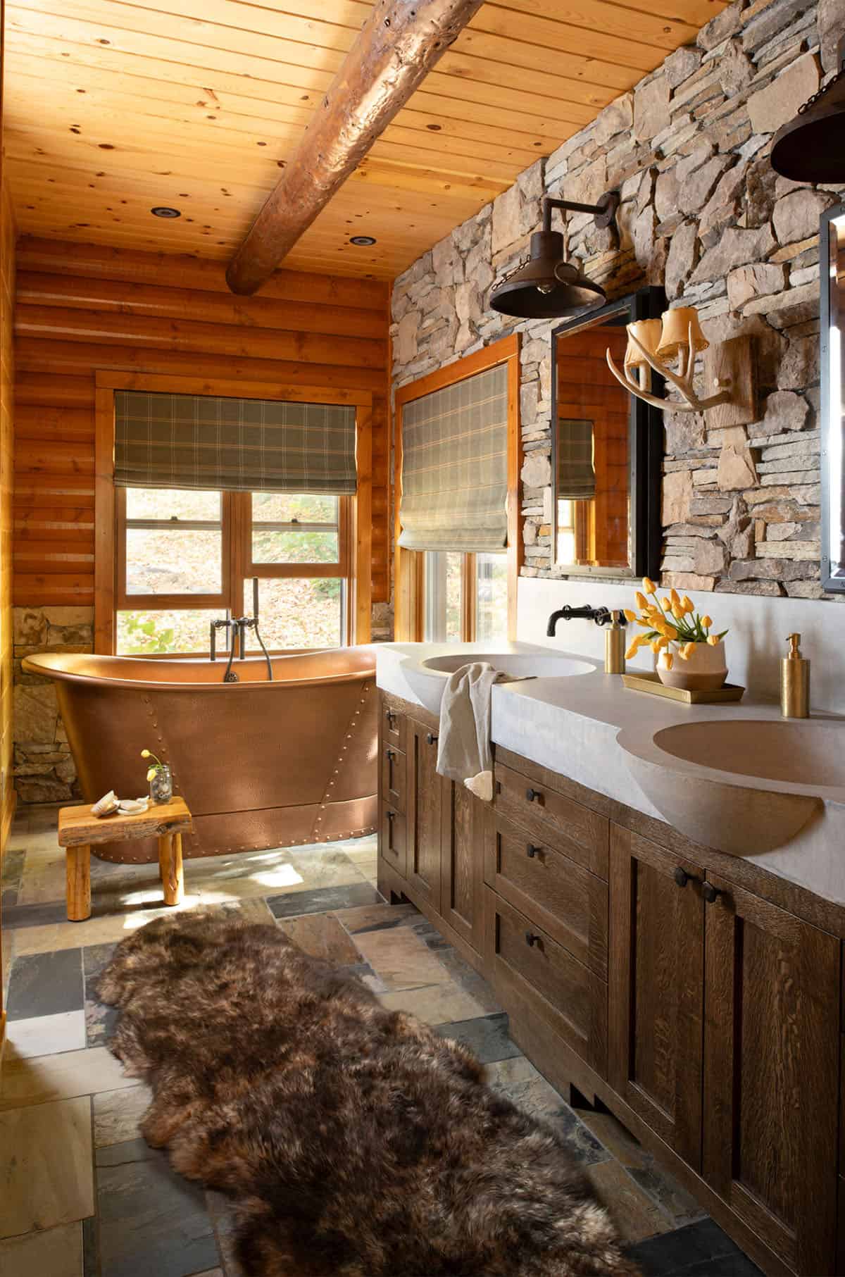 rustic bathroom