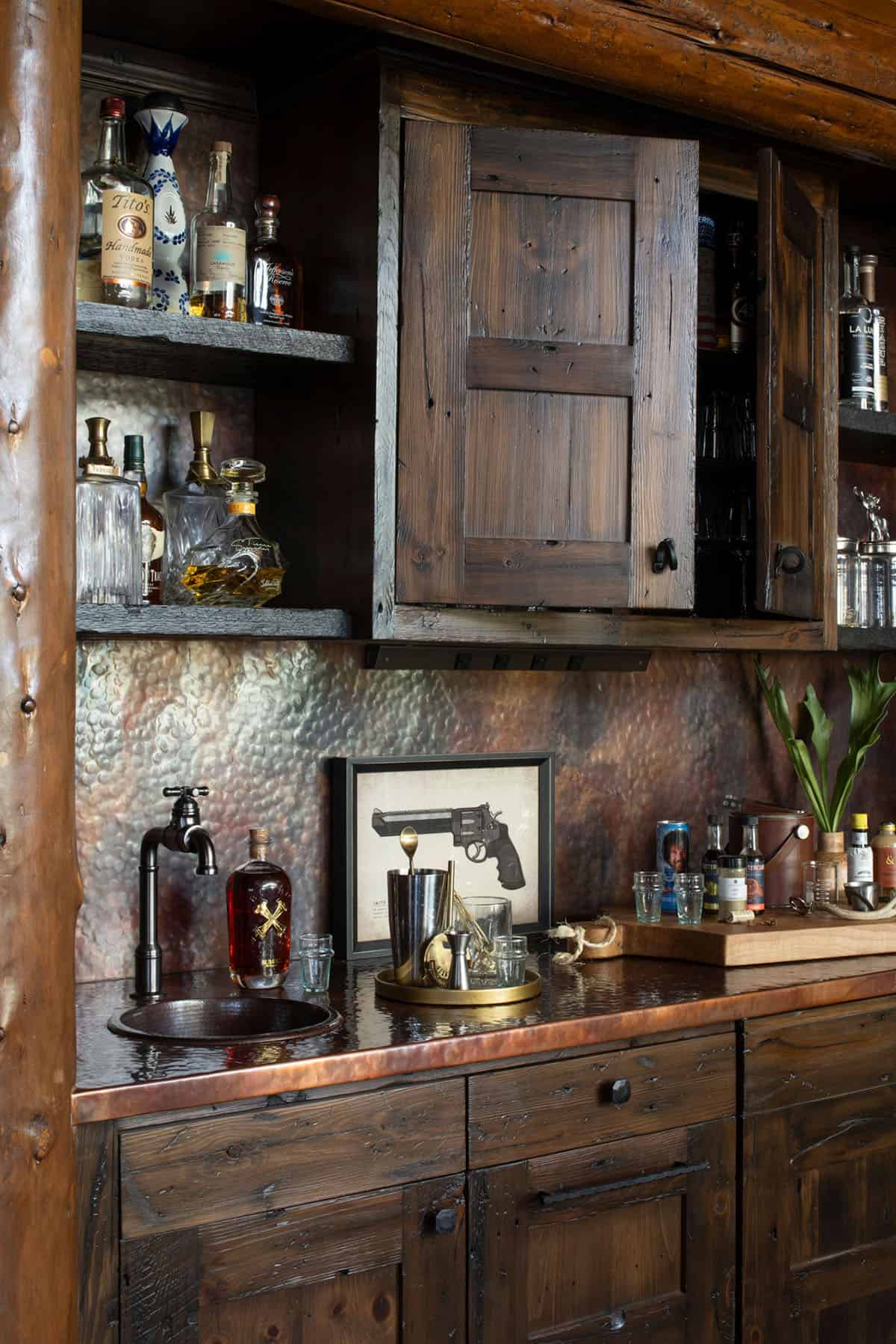 rustic home bar