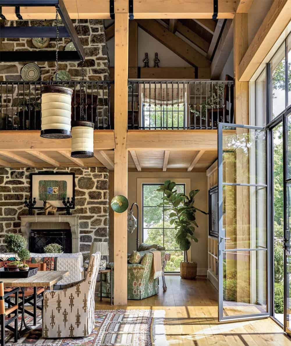 modern rustic living room