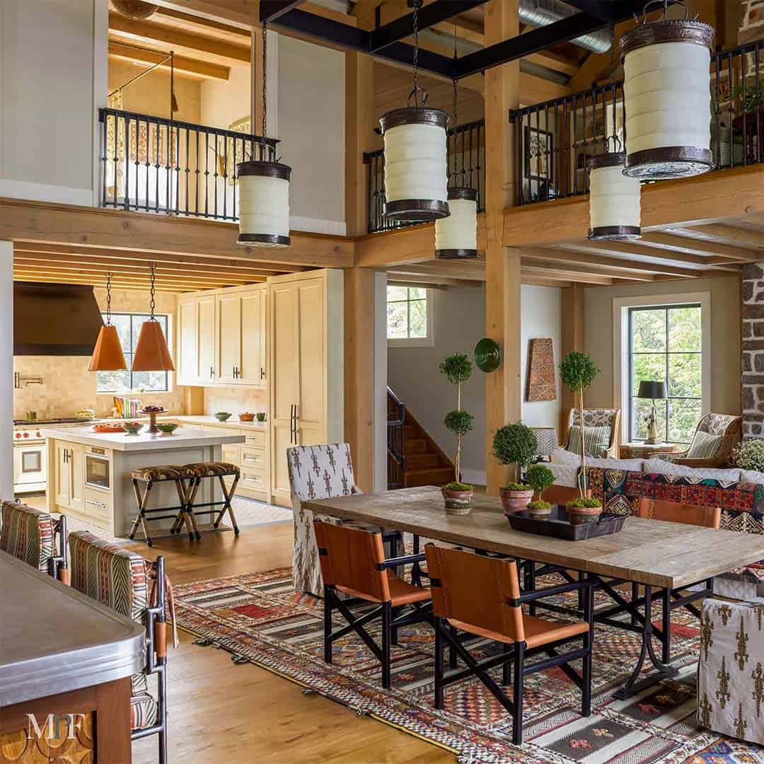 modern rustic great room 