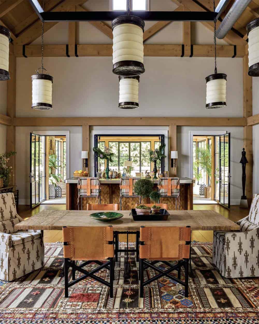 modern rustic dining room