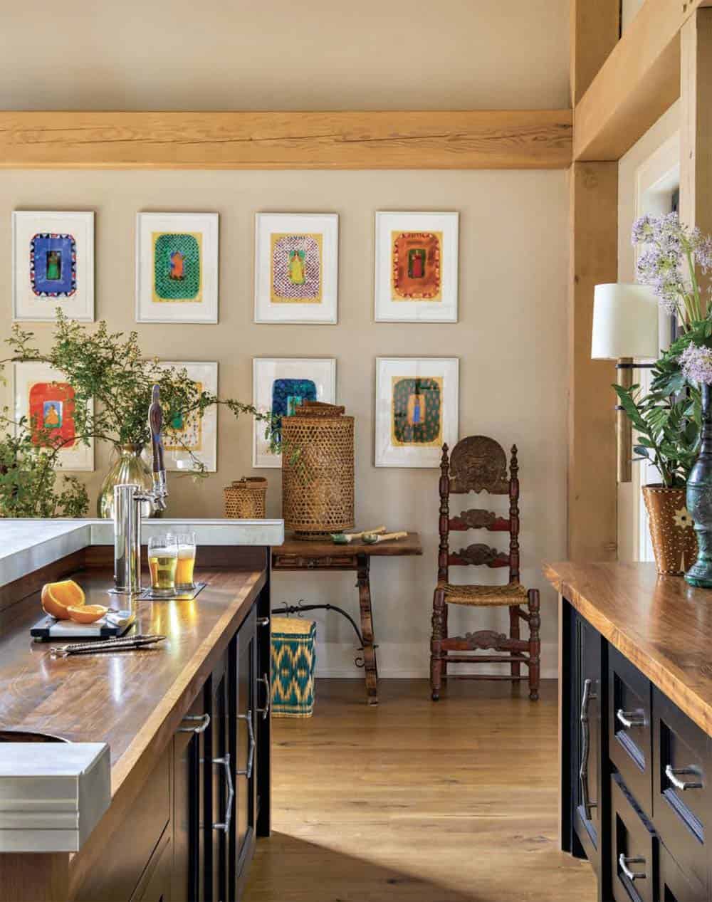 modern rustic home bar