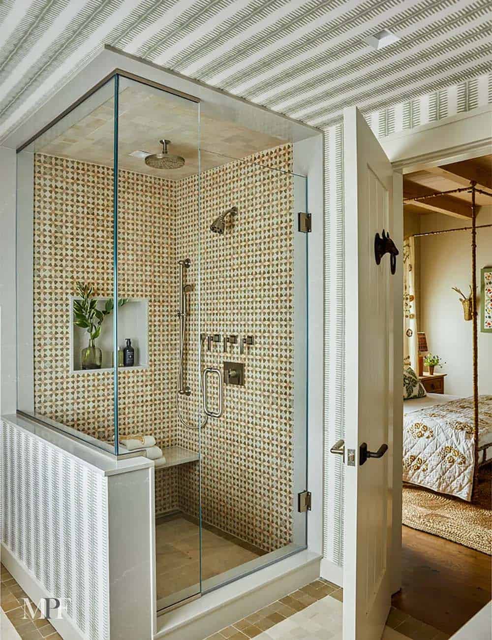 modern rustic bathroom shower