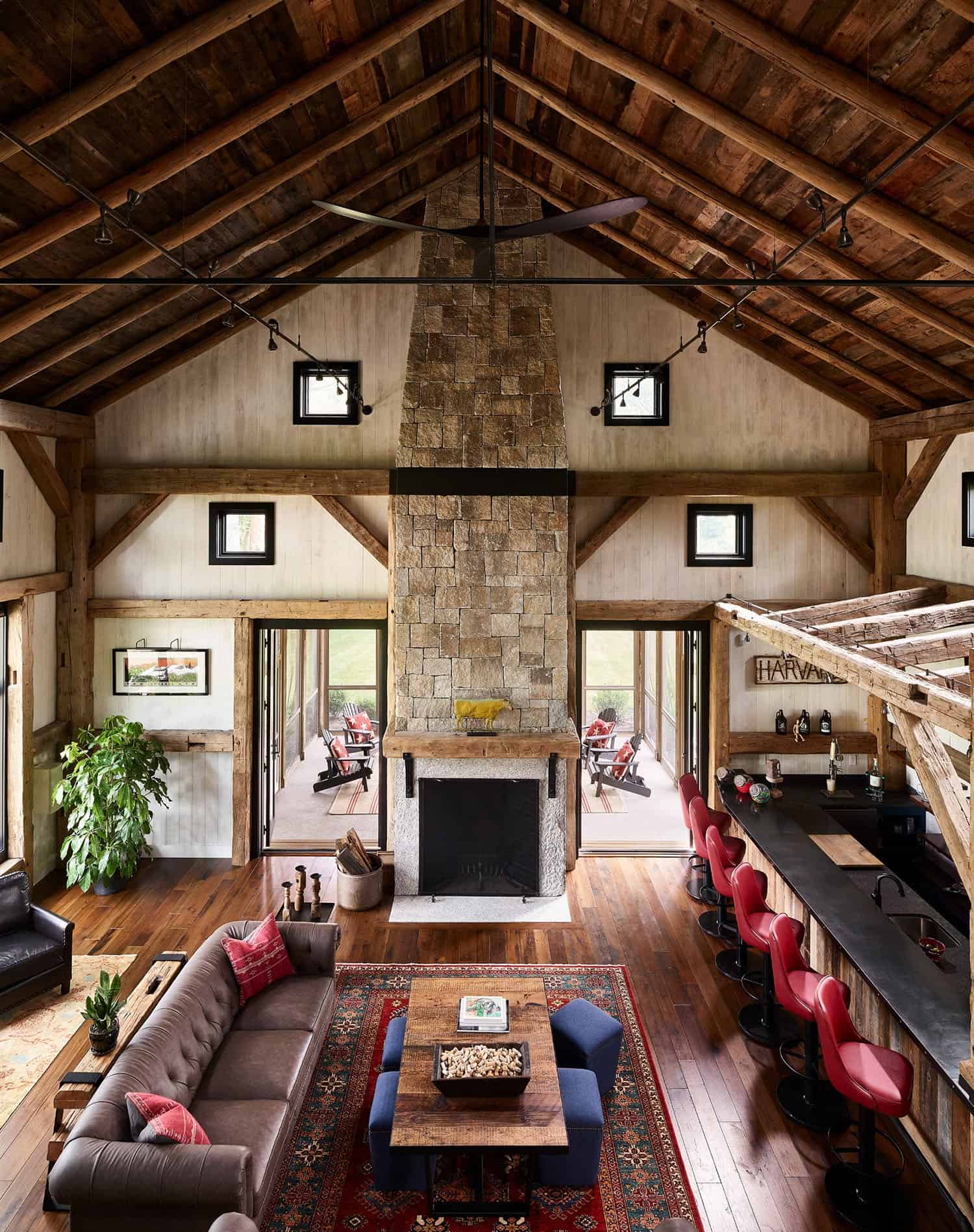 modern rustic great room