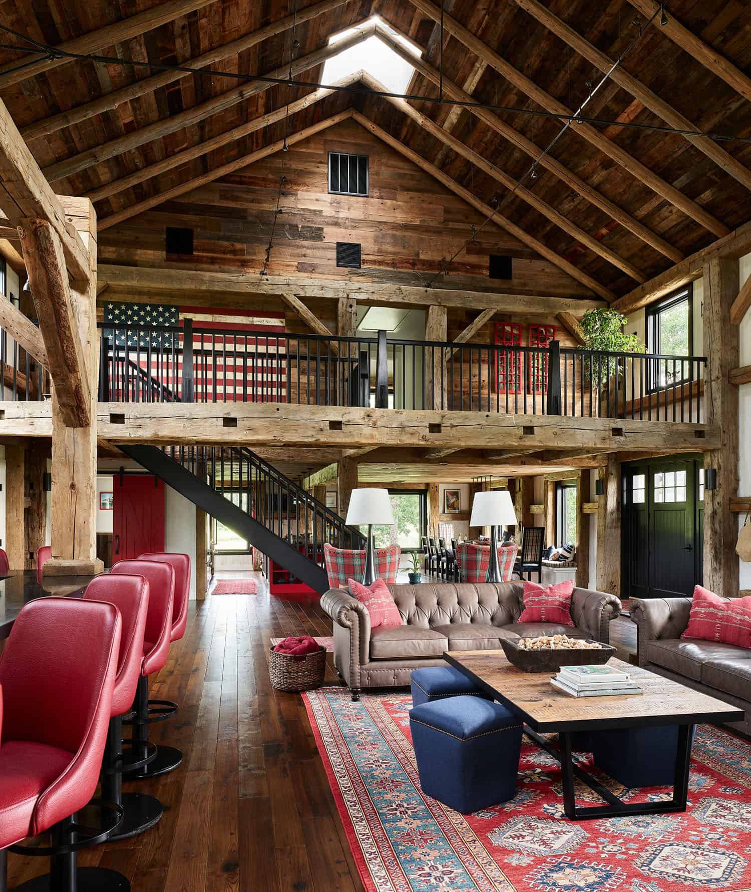 modern rustic living room
